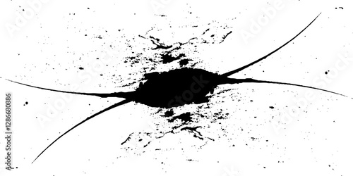 Distressed black texture. Dark grainy texture on white background. Dust overlay textured. Grain noise particles. Rusted white effect. Grunge design elements. Vector illustration, EPS 10.