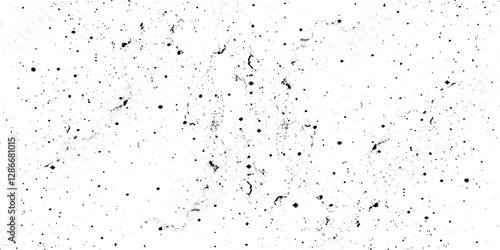 Distressed black texture. Dark grainy texture on white background. Dust overlay textured. Grain noise particles. Rusted white effect. Grunge design elements. Vector illustration, EPS 10.