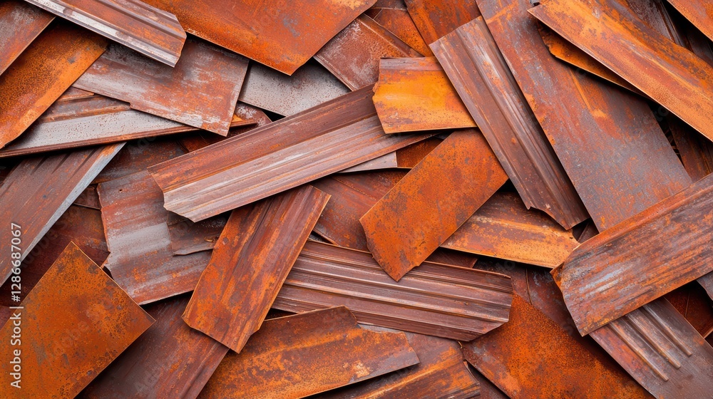 Captivating concept of steel shadows and rusted shards in an industrial digital art environment Captivating concept of steel shadows and rusted shards in an industrial digital art environment
