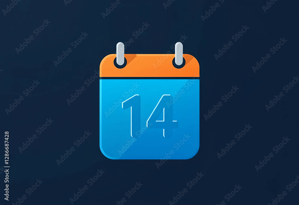 Calendar icon with number 14