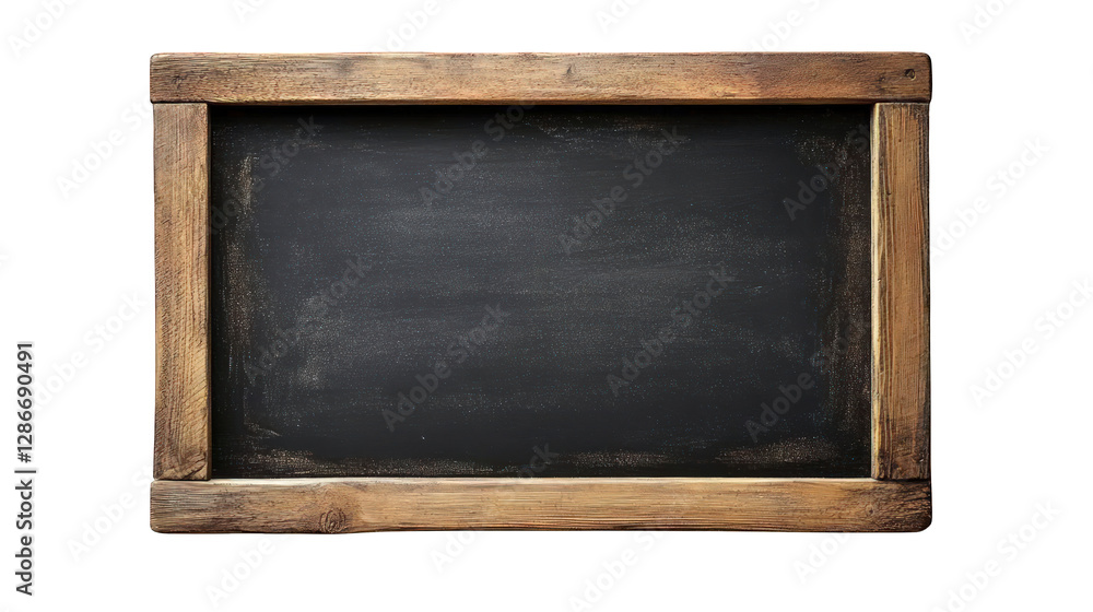 Chalkboard sign with a wooden frame, rustic and vintage feel, isolated on a transparent or white background. --ar 16:9 Chalkboard sign with a wooden frame, rustic and vintage feel, isolated on a transparent or white background. --ar 16:9