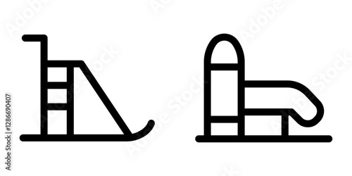 Sleek Toboggan Icon Design – Vector Symbol Set