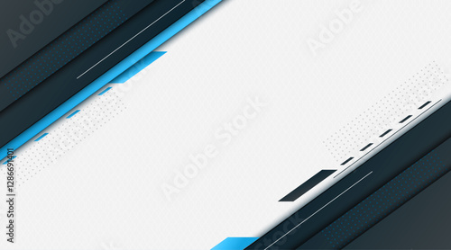 Presentation background | Seamless one directional pattern background | Abstract geometric background for banner, futuristic, flyer, greeting, decoration with sky-blue colour and luxury shadow, line