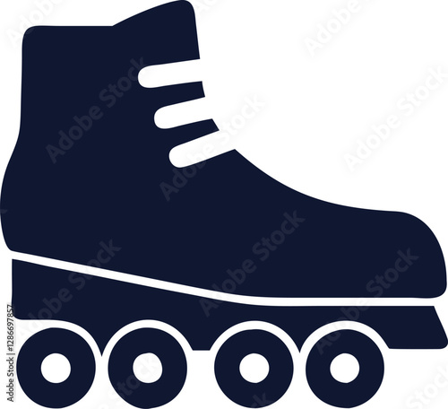 Roller Skate Icon Simple Vector Design