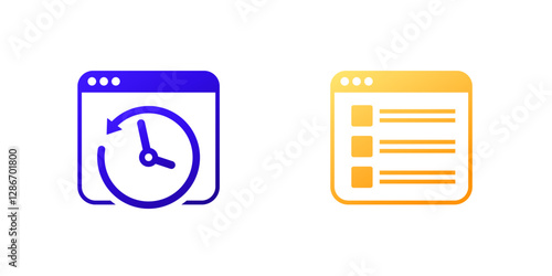 web history icons on white, vector