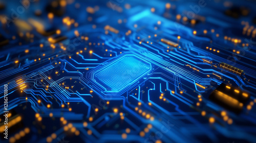 Wallpaper Mural Hi tech digital circuit board Torontodigital.ca