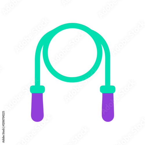 Colorful jump rope for fitness training, active lifestyle