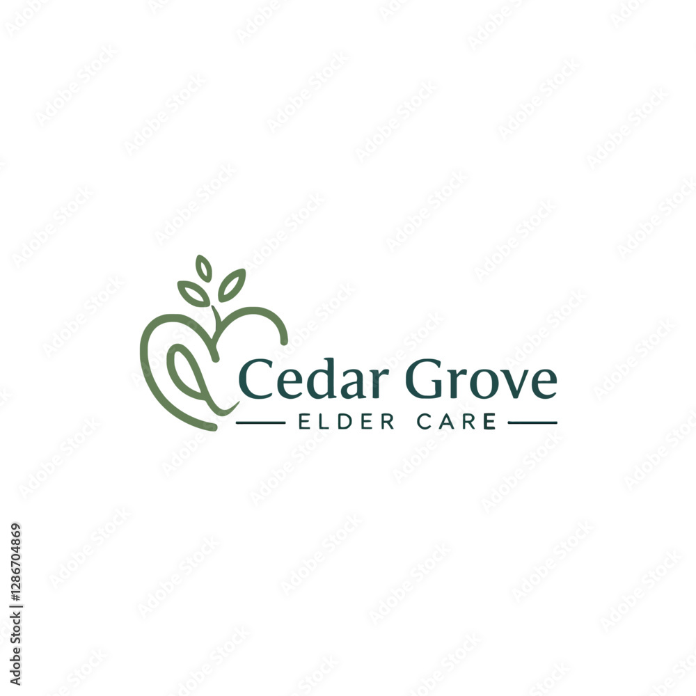 Cedar Grove Elder Care Vector Logo Design Cedar Grove Elder Care Vector Logo Design