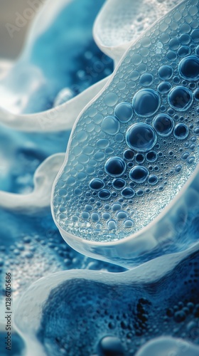 Colorful Bubbles Creating Abstract Patterns in Vibrant Liquid