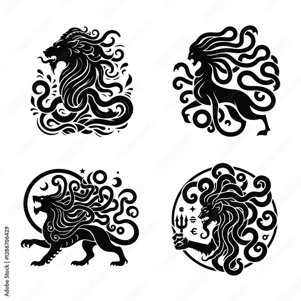 Fototapeta premium Medusa’s Wrath: The Power of Myth and Art