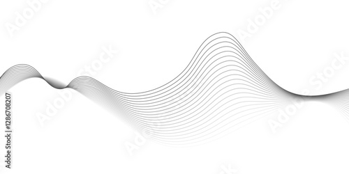 Abstract modern background, curved lines, create the effect of an optical illusion and will successfully complement your design stock illustration.