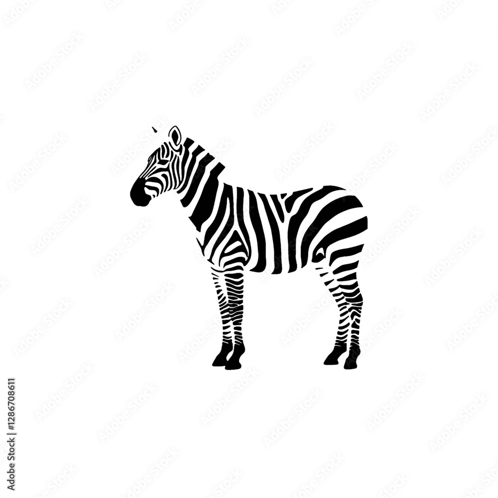 Obraz premium Zebra Vector Logo Design