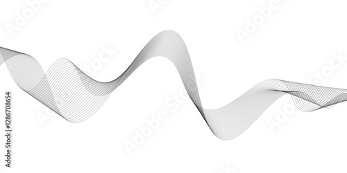 Abstract modern background, curved lines, create the effect of an optical illusion and will successfully complement your design stock illustration.