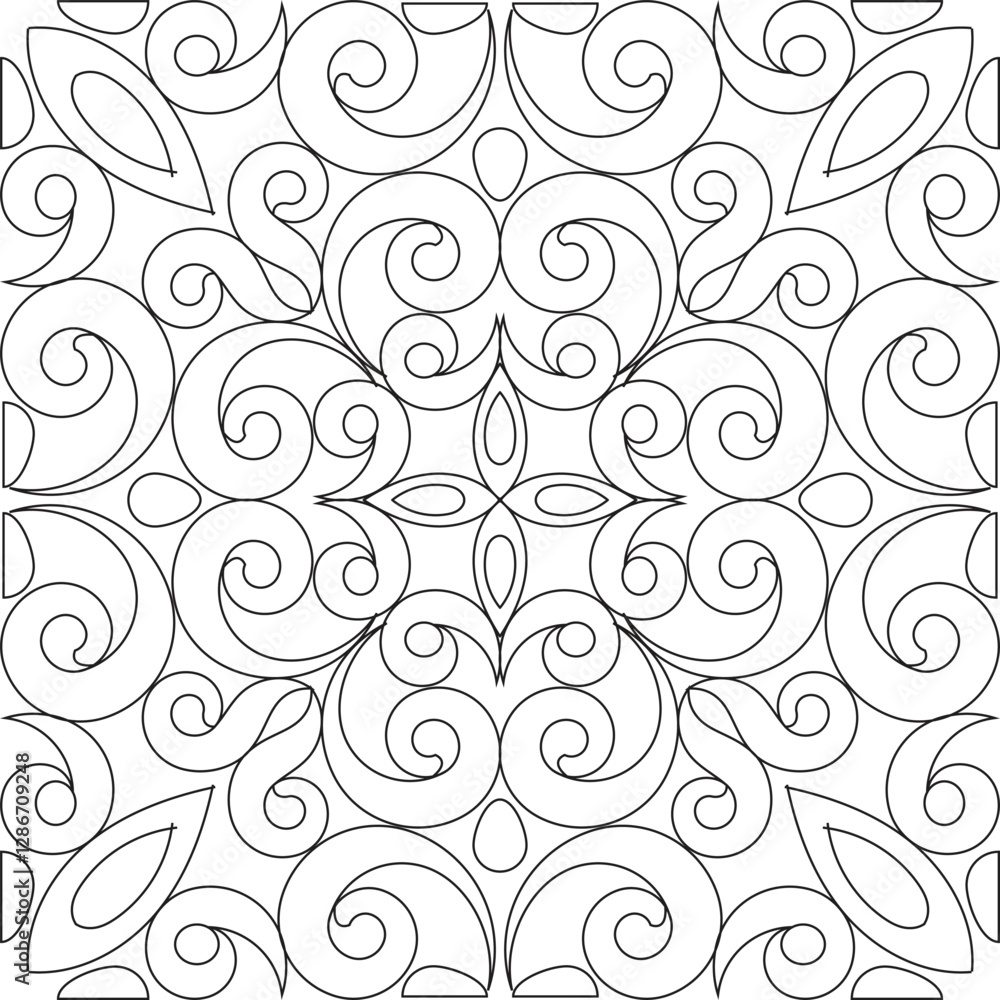 Indian Traditional and Cultural Rangoli, Alpona, Kolam, or Paisley vector line art. Bengal Art India. for textile printing, logo, wallpaper
Indian Traditional and Cultural Rangoli, Alpona, Kolam, or Paisley vector line art. Bengal Art India. for textile printing, logo, wallpaper