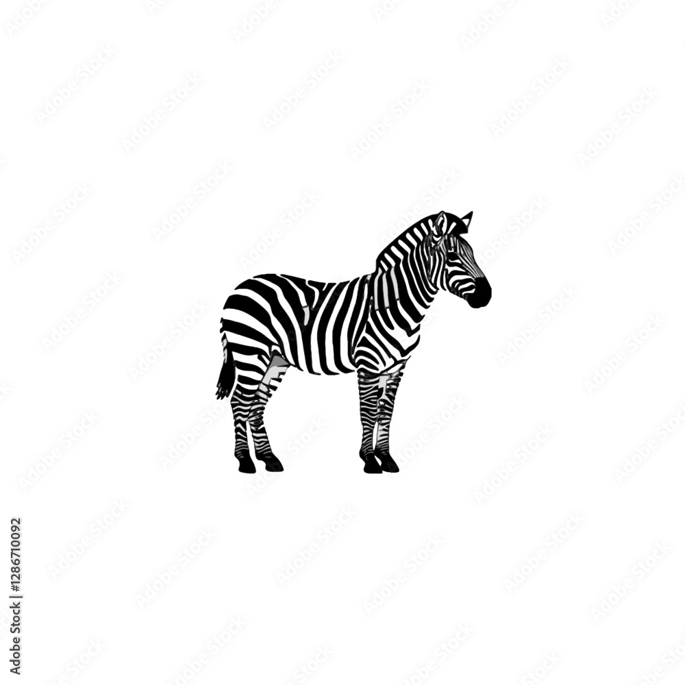 Obraz premium Zebra Vector Logo Design