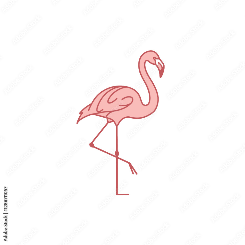 Obraz premium Flamingo Vector Logo Design