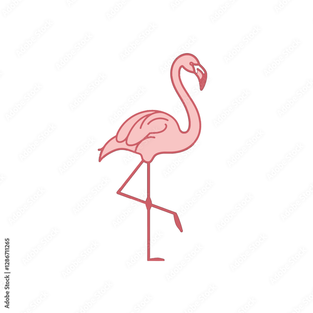 Fototapeta premium Flamingo Vector Logo Design