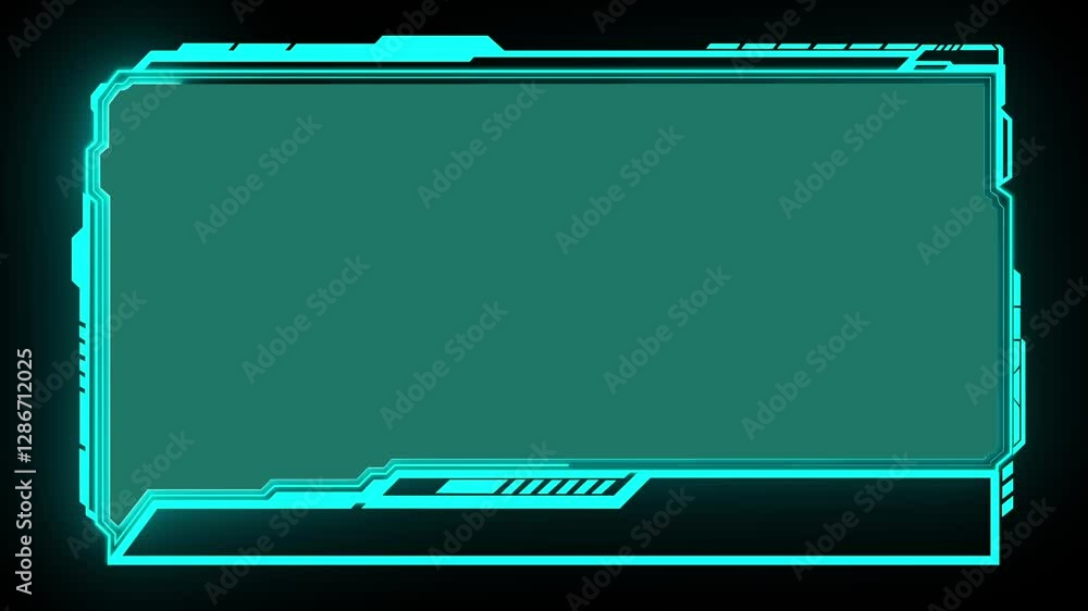 Technology HUD Loop Animation. Frame border HUD element frame. HUD ...