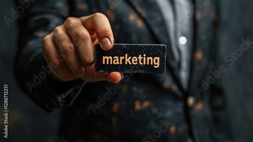 Wallpaper Mural Digital marketing technology and internet advertising concept. Businessman pressing digital marketing button on Torontodigital.ca