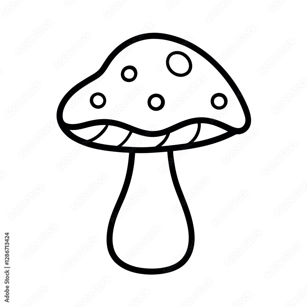 Decorative Toadstool Woodcut Vector for Illustrations Decorative Toadstool Woodcut Vector for Illustrations