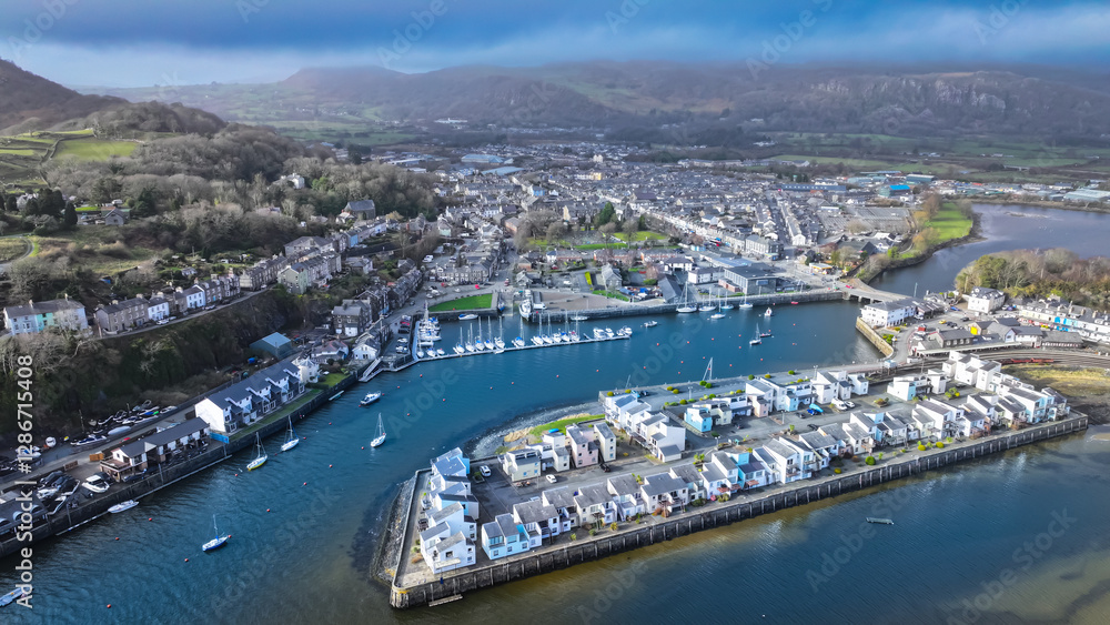 Naklejka premium Porthmadog, North Wales, UK
