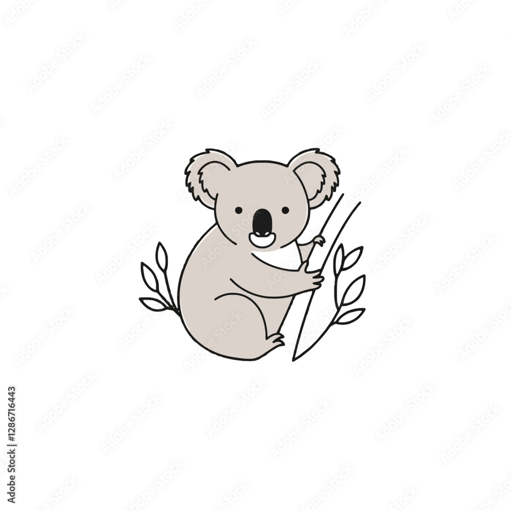 Koala Vector Logo Design Koala Vector Logo Design