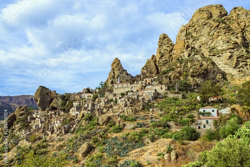 Ghost Town, Pentedattilo Village, Calabria, Italy, Europe photo