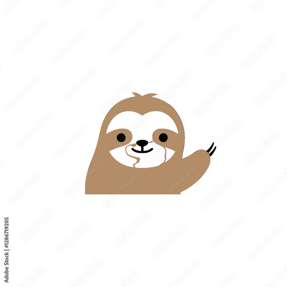 Obraz premium Sloth Vector Logo Design