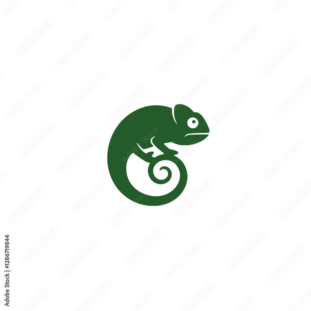Chameleon Vector Logo Design Chameleon Vector Logo Design