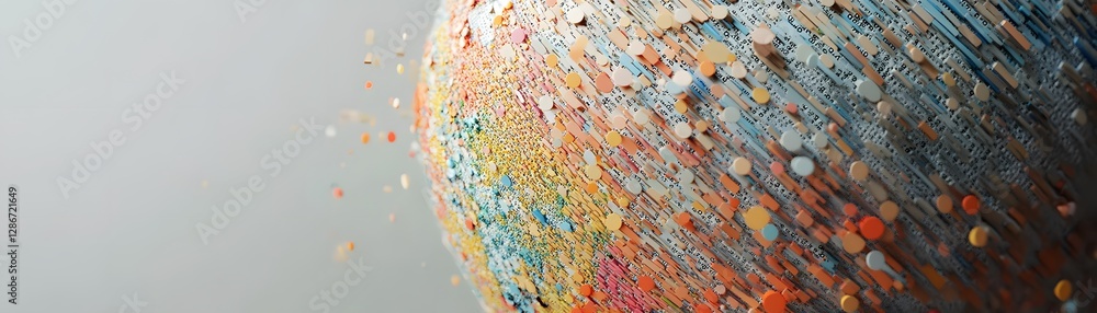 Fototapeta premium A vibrant close-up of a colorful surface, showcasing a dynamic blend of hues and textures. Ideal for creative projects, design mockups, or abstract art inspirations.