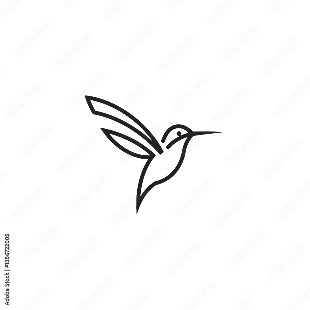 Fototapeta premium Hummingbird Vector Logo Design