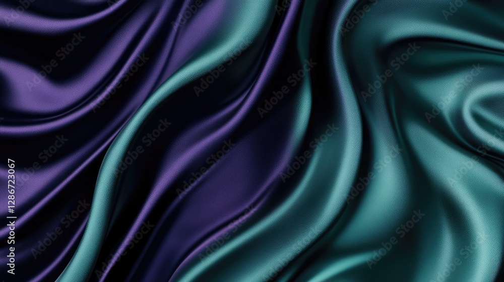 Obraz premium Gradient from deep navy to soft teal with a silky smooth texture