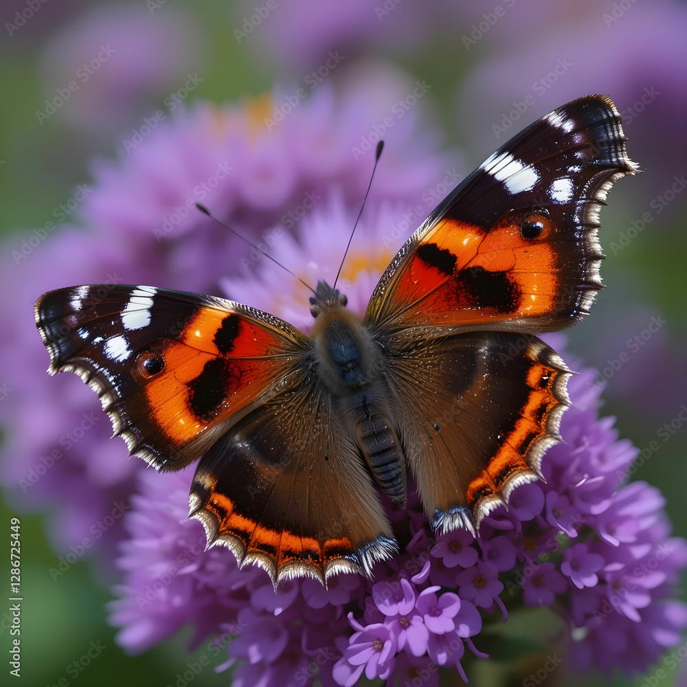 Naklejka premium Red Admiral Vanessa Atalanta