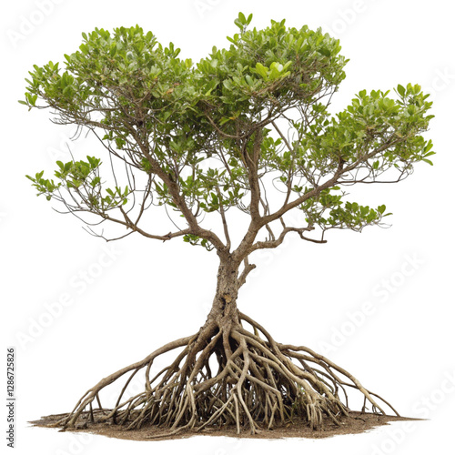 Mangrove roots vector element isolated on transparent background