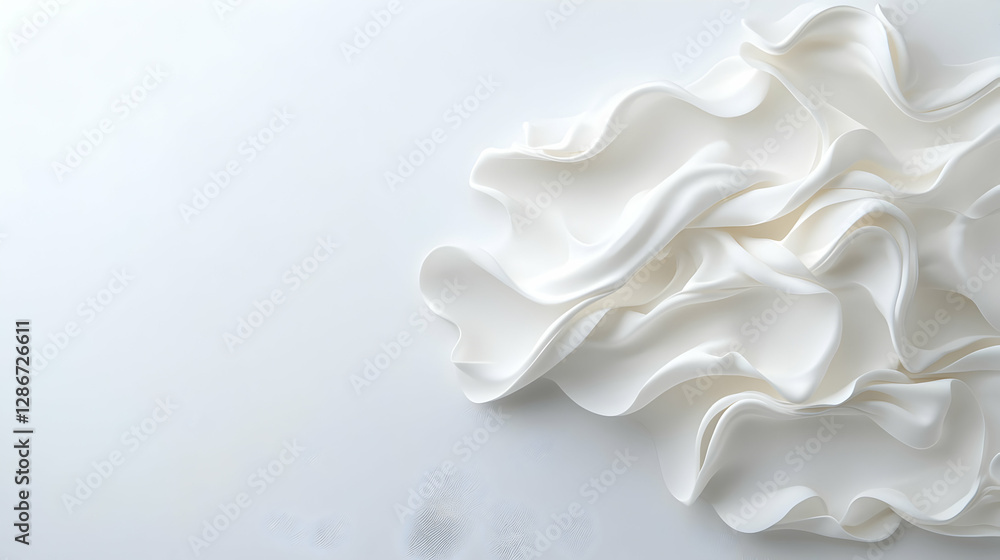 Abstract white waves, textured background, design element, website banner Abstract white waves, textured background, design element, website banner