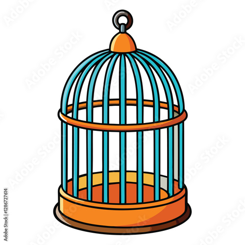 "Cute Birds and Bird Cages Vector Illustration for Kids"

