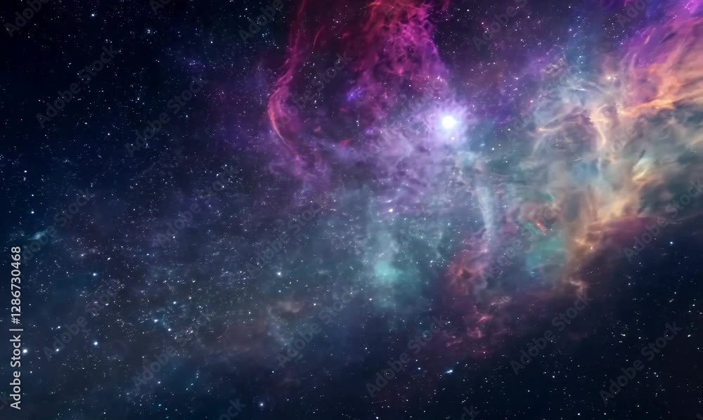 captivating journey through a colorful nebula in deep space captivating journey through a colorful nebula in deep space