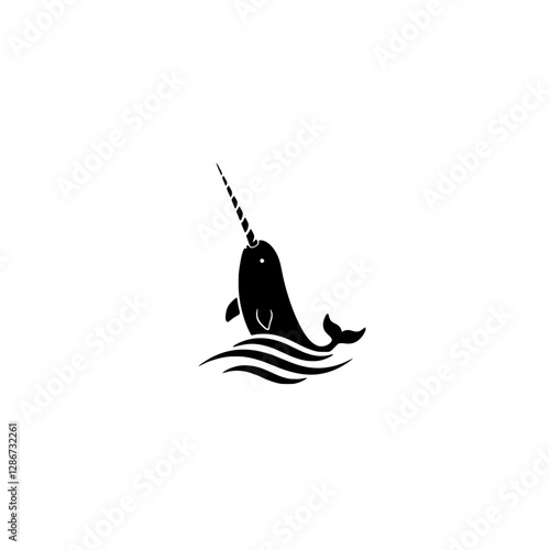 Narwhal Vector Logo Design