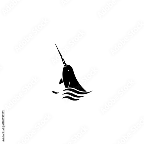 Narwhal Vector Logo Design
