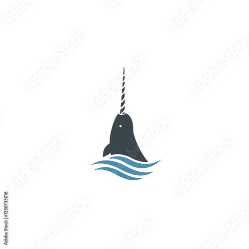 Narwhal Vector Logo Design
