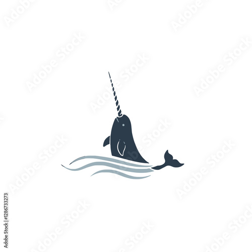 Narwhal Vector Logo Design