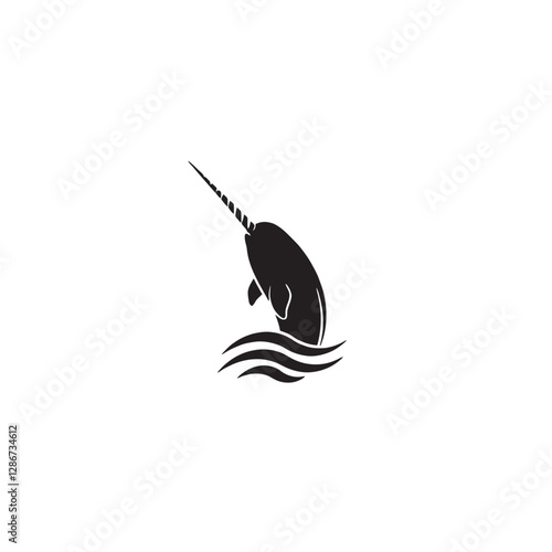 Narwhal Vector Logo Design