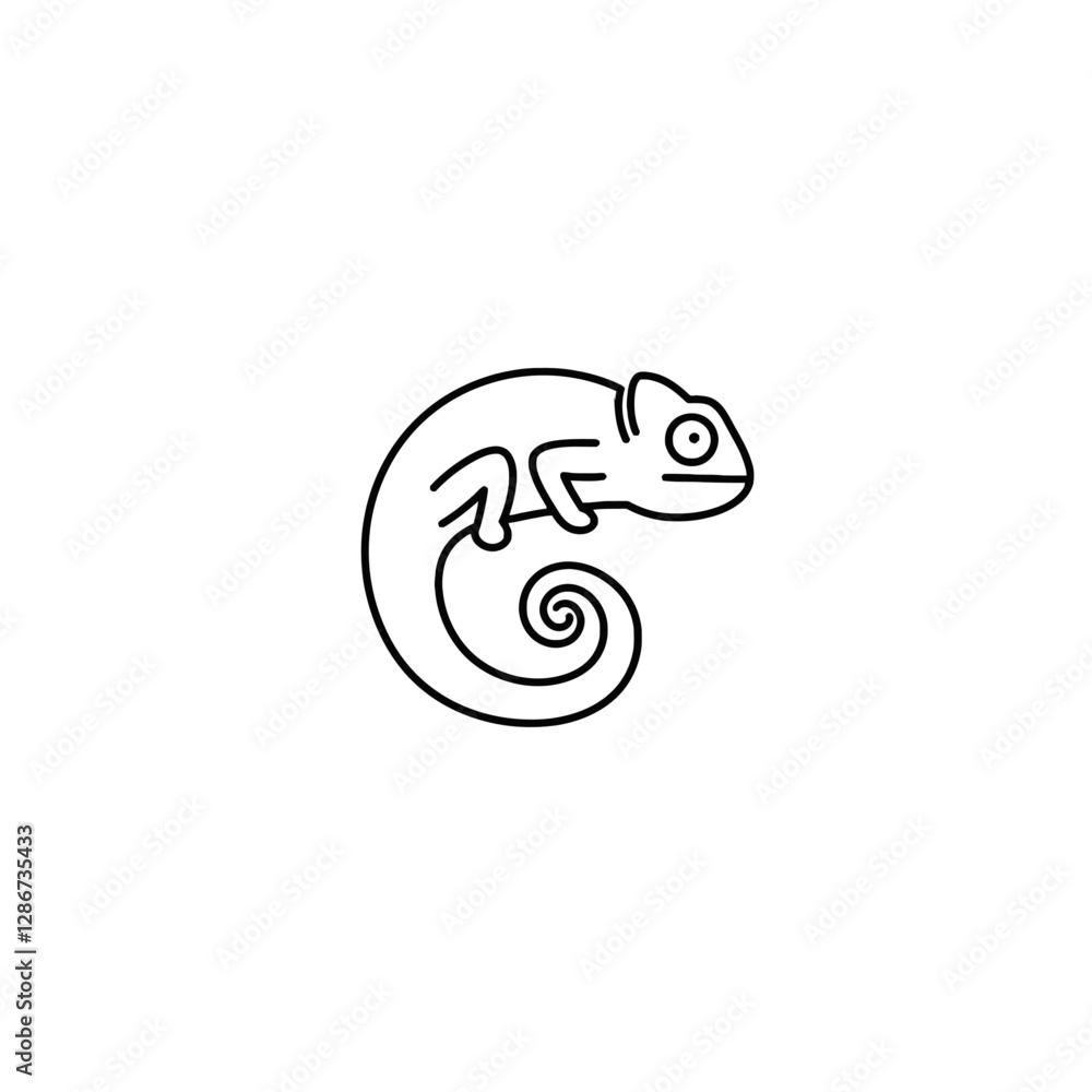 Chameleon Vector Logo Design Chameleon Vector Logo Design