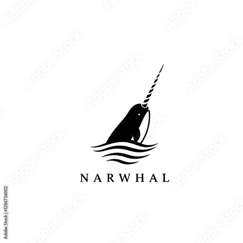 Narwhal Vector Logo Design
