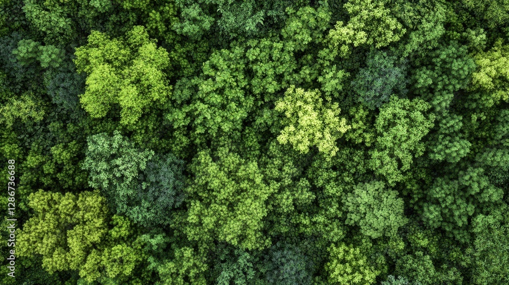 Aerial view of a lush, green forest showcasing various shades of green foliage. Aerial view of a lush, green forest showcasing various shades of green foliage.