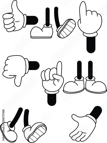 Mickey Hands Vector 