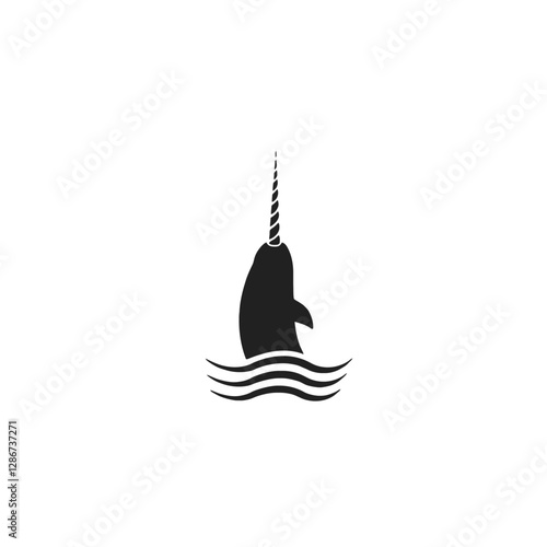 Narwhal Vector Logo Design