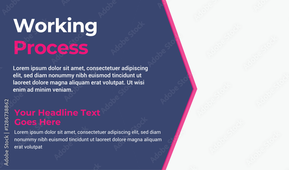 Working Process template a4 print page for business profile annual report brochure catalog corporate Working Process template a4 print page for business profile annual report brochure catalog corporate