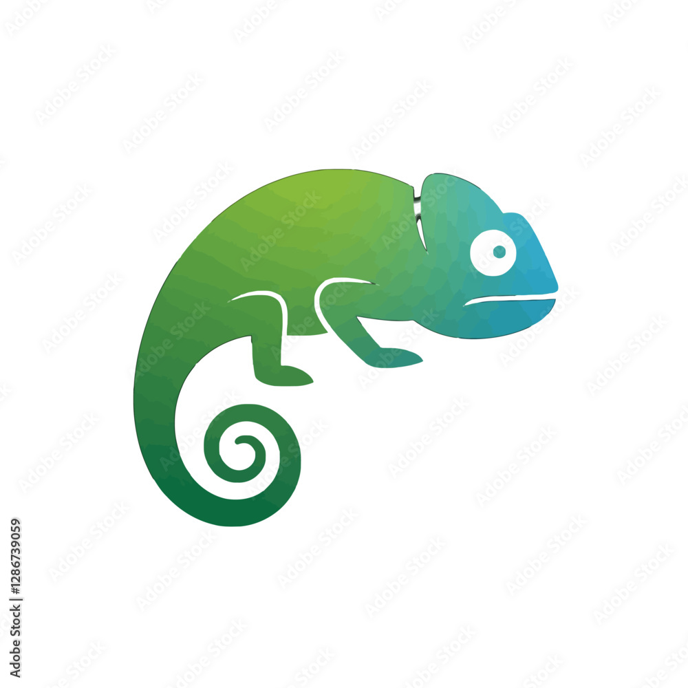 Chameleon Vector Logo Design Chameleon Vector Logo Design