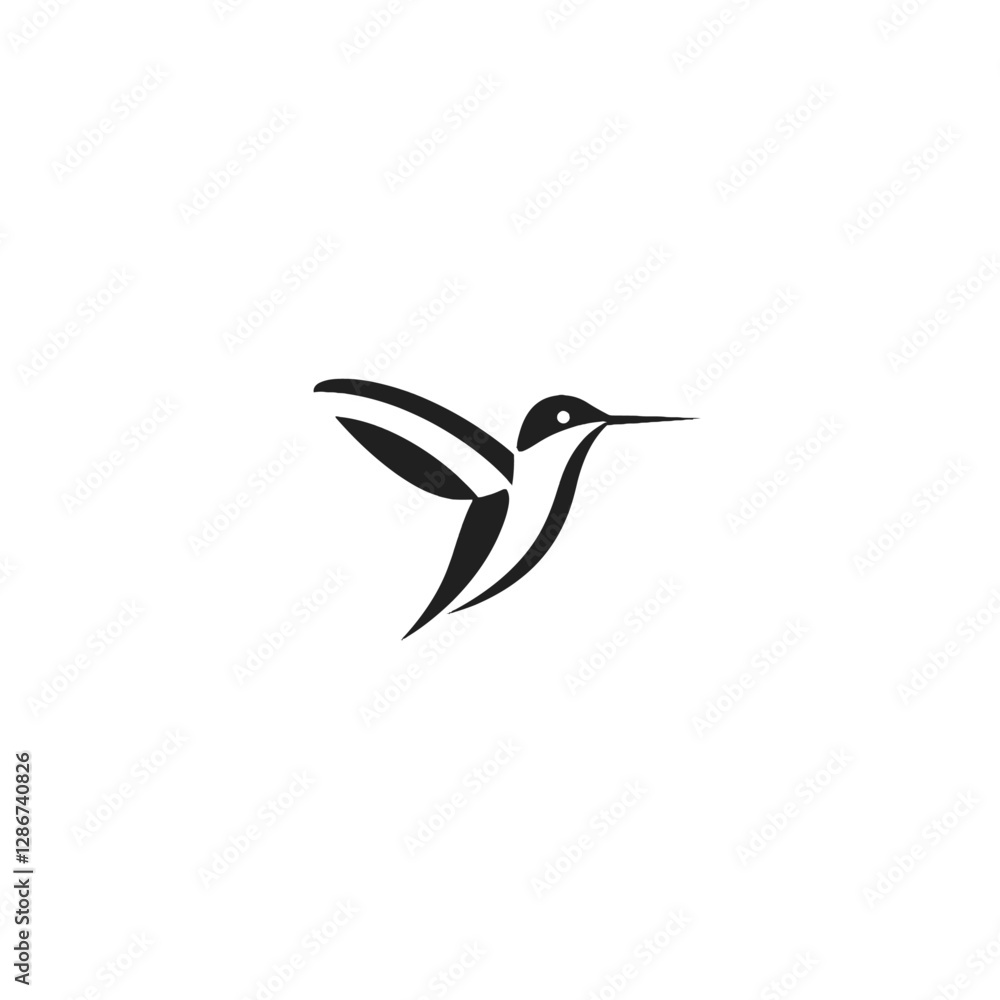 Fototapeta premium Hummingbird Vector Logo Design